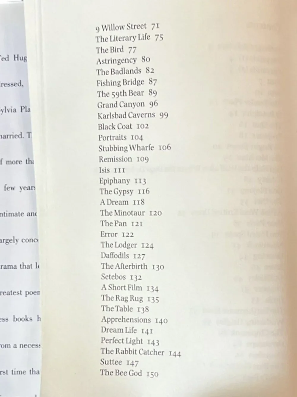 Ted Hughes Birthday Letters